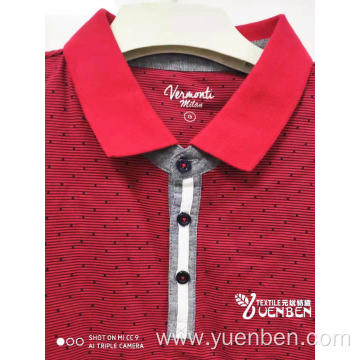 Solid Jersey With Printing And Contrast Placket Shirts